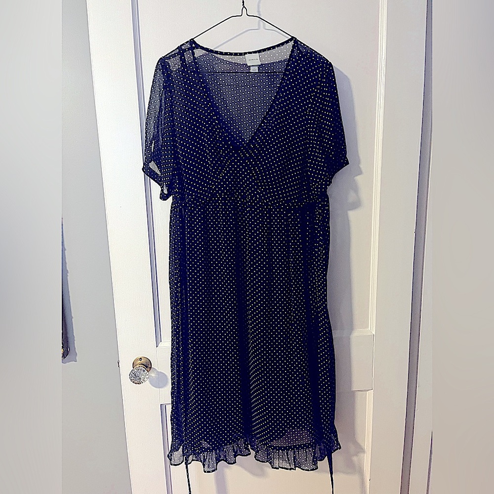 Women’s chiffon dress with built in slip, size L, by Merona